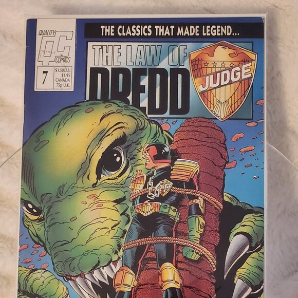 Judge Dredd: Law of Dredd #7 (1990) Quality Comics, Dinosaur, I am the Law - Picture 13 of 14